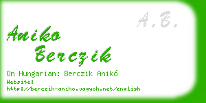 aniko berczik business card