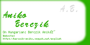 aniko berczik business card